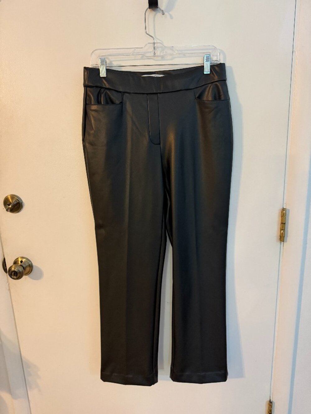 Faux Leather Kasper Black Pants - PM